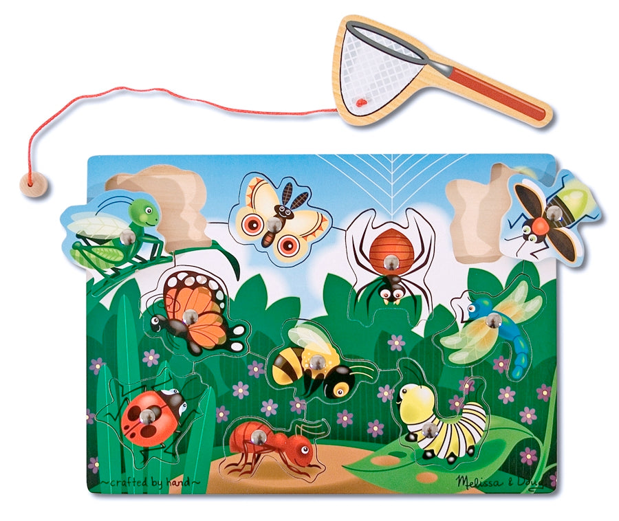 Joc din lemn magnetic Prinde insectele Melissa and Doug