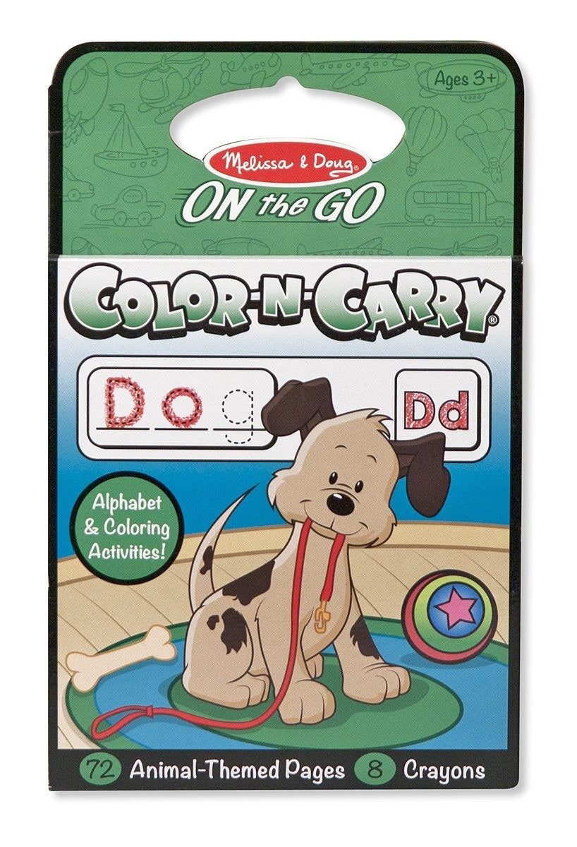 Carnet de colorat pentru calatorie Animale Litere si cuvinte Melissa and Doug