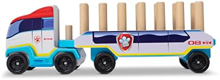 Melissa & Doug Paw Patrol ABC, Camion Gigant cu Remorcă din Lemn, Blocuri de Lemn, Jucărie de Lemn, Jucărie Educațională, Figurine și Puzzle Art, 3 - 8 Ani, Cadou pentru Băieți sau Fete - imagine 4