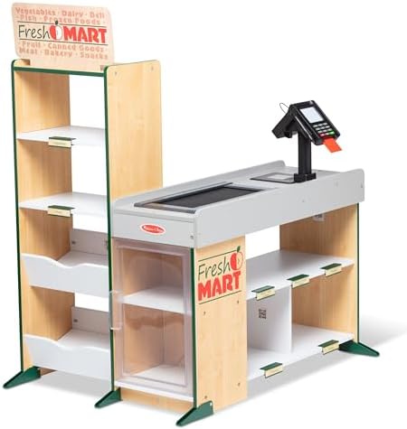 Magazin alimentar din lemn Melissa & Doug pentru copii cu vârsta de 3 ani și peste, cu bandă rulantă, scaner și plată cu card, efecte sonore.
Optimizare SEO: Magazin alimentar din lemn pentru copii Melissa & Doug, perfect pentru copiii de 3 ani și peste, cu bandă transportoare, scaner și sistem de plată cu card, inclusiv efecte sonore.