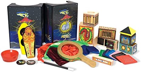 Set de magie din lemn solid Deluxe Melissa & Doug cu 10 trucuri clasice