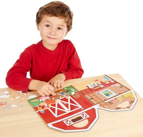 Set de joc cu stickere umflate Melissa & Doug - La fermă - 52 de stickere reutilizabile, 2 scene extensibile - imagine 3