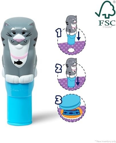 Caiet de activități cu autocolante Melissa & Doug WOW 24 pagini și ștampilă cu autocolante, 300 autocolante, activitate - jucărie de creație - figurină colecționabilă - pisică - imagine 4
