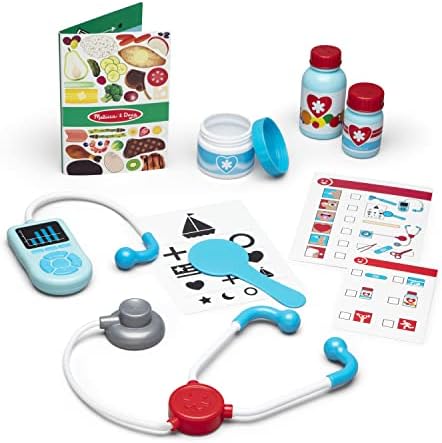 Set de jucării medicale Melissa & Doug „Fii bine în curând” din lemn, set de joacă Montessori pentru copii de 3 ani și peste, cadou pentru băieți sau fete - imagine 4