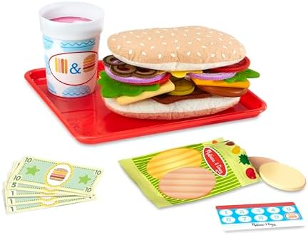 Set de jucării din lemn Melissa & Doug pentru tăiat și așezat sandvișuri - Joc de rol cu alimente din lemn pentru copii de peste 3 ani - Cadou pentru băieți sau fete - imagine 4