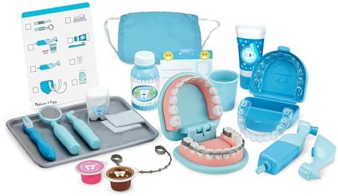 Set de joacă pentru dentist Melissa & Doug Super Smile cu accesorii realiste extinse, 26 piese, pentru copii de peste 3 ani. Optimizare SEO: Set de joacă pentru dentist cu accesorii realiste, 26 piese, potrivit pentru copii de peste 3 ani.