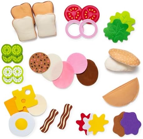 Set de jucării alimentare tip sandwich din fetru Melissa & Doug (33 piese) - Traducerea și optimizarea pentru SEO: Set de jucării alimentare din fetru pentru sandwich de la Melissa & Doug (33 bucăți) - imagine 4
