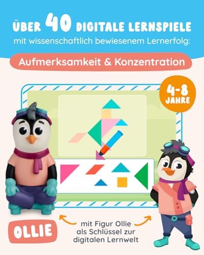 Joc Educațional Digital Figură Ollie Atenție și Concentrare de la 4 Ani cu Aplicație Inclusă | Joc Educațional Inovator și Digital | Dezvoltare a Atenției | Ascultă și Observă | Antrenament pentru Concentrare și Creier - imagine 2