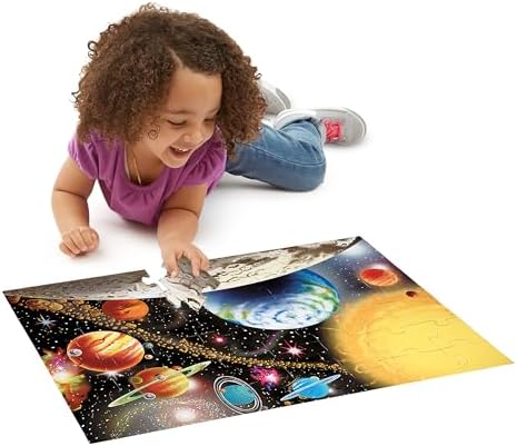 Puzzle de podea cu sistemul solar Melissa & Doug (48 de piese) - Optimizat pentru SEO: Joc educativ de asamblare a sistemului solar. - imagine 4