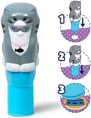 Caiet de activități cu autocolante Melissa & Doug WOW 24 pagini și ștampilă cu autocolante, 300 autocolante, activitate - jucărie de creație - figurină colecționabilă - pisică - imagine 3