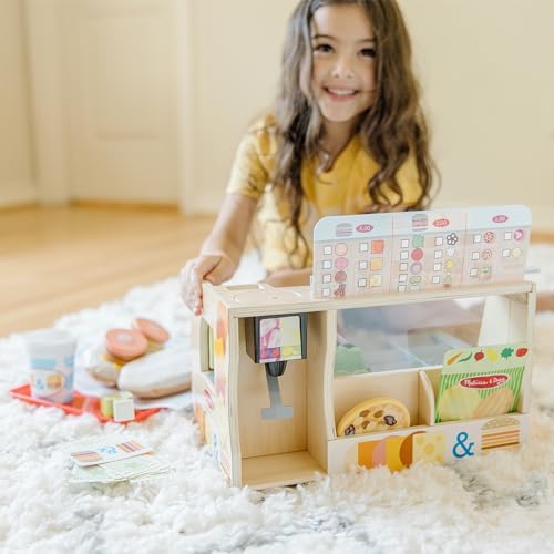 Set de jucării din lemn Melissa & Doug pentru tăiat și așezat sandvișuri - Joc de rol cu alimente din lemn pentru copii de peste 3 ani - Cadou pentru băieți sau fete - imagine 2