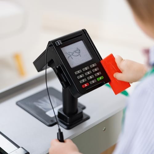 Magazin alimentar din lemn Melissa & Doug pentru copii cu vârsta de 3 ani și peste, cu bandă rulantă, scaner și plată cu card, efecte sonore.
Optimizare SEO: Magazin alimentar din lemn pentru copii Melissa & Doug, perfect pentru copiii de 3 ani și peste, cu bandă transportoare, scaner și sistem de plată cu card, inclusiv efecte sonore. - imagine 3