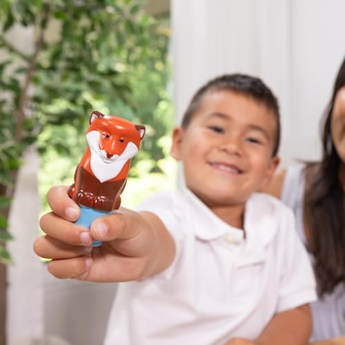 Caiet de activități cu autocolante Melissa & Doug WOW, 24 pagini și 300 de autocolante, cu ștampilă pentru autocolante, artă și meserii, figurină colecționabilă - Vulpe - imagine 3