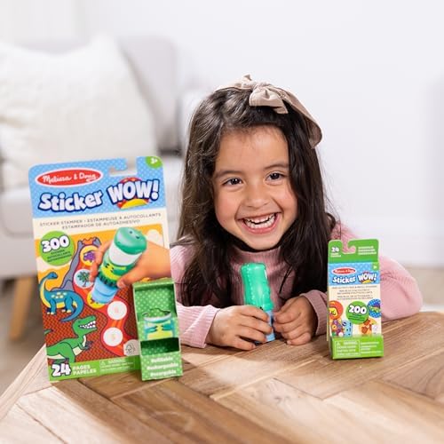 Pachet Sticker Uau! Dinozauri Melissa & Doug: Caiet de activități cu 24 de pagini, ștampilă cu stickere, 500 de stickere, jucărie de artă și creație, figurină colecționabilă - imagine 3