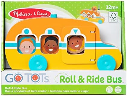 Autobuz pentru copii Melissa & Doug GO Tots, jucărie de lemn pentru copii mici, jucărie de dezvoltare, jucărie de lemn de la 1 an, cadou pentru băieți și fete, materiale certificate FSC. - imagine 6