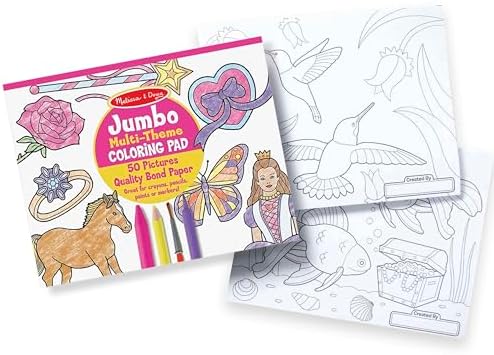 Caiet de colorat gigant Melissa & Doug - Roz, ideal pentru SEO.