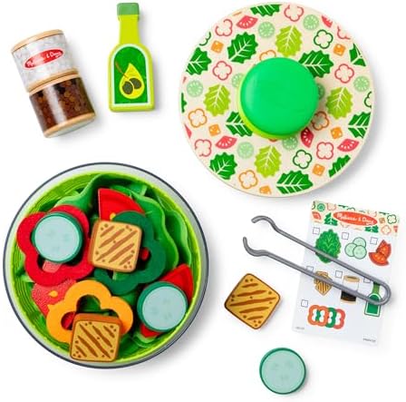 Set de jucării Melissa & Doug pentru salată cu centrifugă pentru copii, pentru băieți și fete de 3 ani și peste - imagine 4