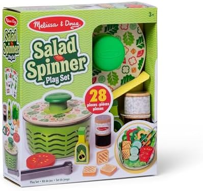 Set de jucării Melissa & Doug pentru salată cu centrifugă pentru copii, pentru băieți și fete de 3 ani și peste - imagine 6