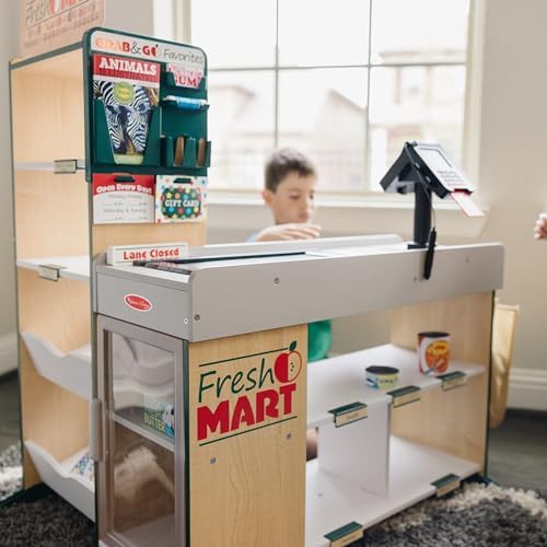 Magazin alimentar din lemn Melissa & Doug pentru copii cu vârsta de 3 ani și peste, cu bandă rulantă, scaner și plată cu card, efecte sonore.
Optimizare SEO: Magazin alimentar din lemn pentru copii Melissa & Doug, perfect pentru copiii de 3 ani și peste, cu bandă transportoare, scaner și sistem de plată cu card, inclusiv efecte sonore. - imagine 5