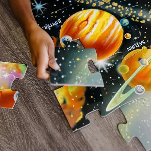 Puzzle de podea cu sistemul solar Melissa & Doug (48 de piese) - Optimizat pentru SEO: Joc educativ de asamblare a sistemului solar. - imagine 6