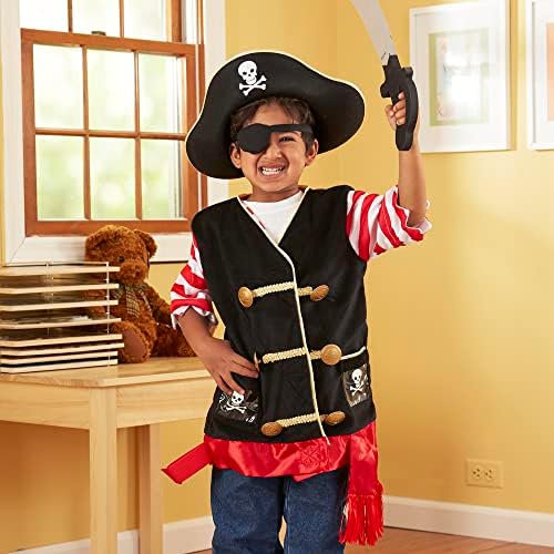 Costum de rol de pirat Melissa & Doug 14848 pentru jocuri de rol, cu pălărie, sabie și parchet pentru ochi, colorat în mai multe culori.
Optimizare SEO: Set de costum de pirat pentru jocuri de rol Melissa & Doug, cu accesorii incluse. - imagine 4