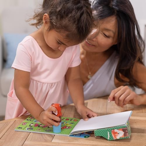 Caiet de activități cu autocolante Melissa & Doug WOW, 24 pagini și 300 de autocolante, cu ștampilă pentru autocolante, artă și meserii, figurină colecționabilă - Vulpe - imagine 5