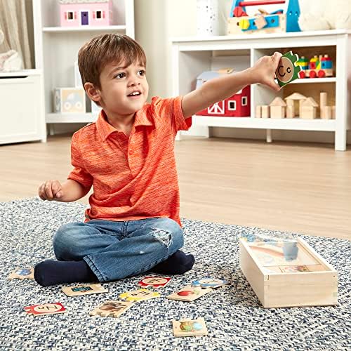 Puzzle din lemn cu alfabet autocolante Melissa & Doug și cutie de depozitare (52 piese) - Optimizat pentru SEO: Puzzle educativ pentru copii, alfabet interactiv din lemn, joc de învățare a literei. - imagine 6